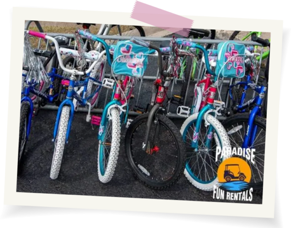 Kids bikes at Paradise Fun Rentals