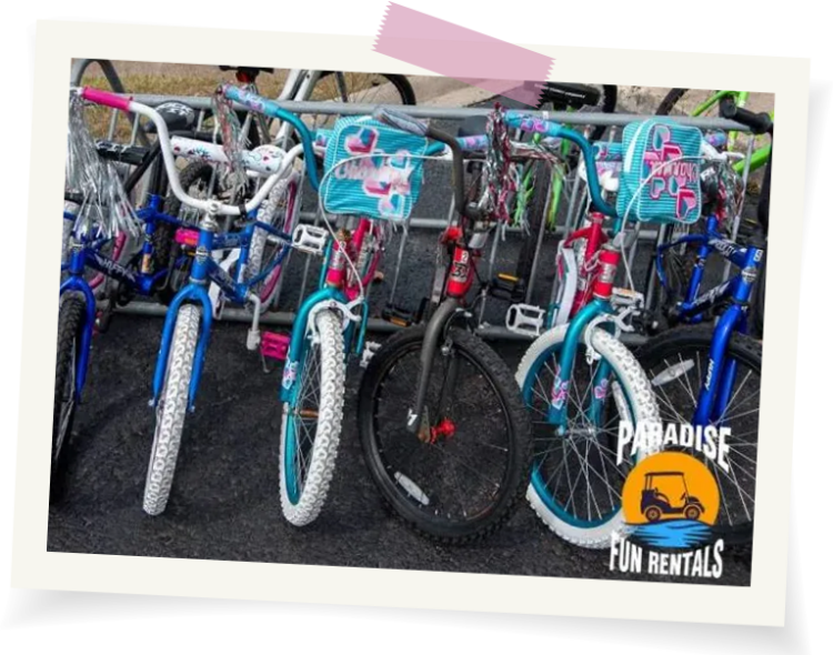 Kids bikes at Paradise Fun Rentals