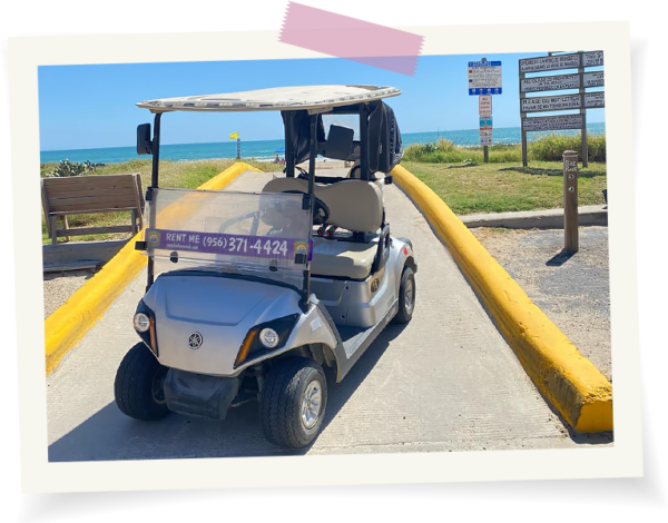 2-Seater Golf Cart in South Padre Island